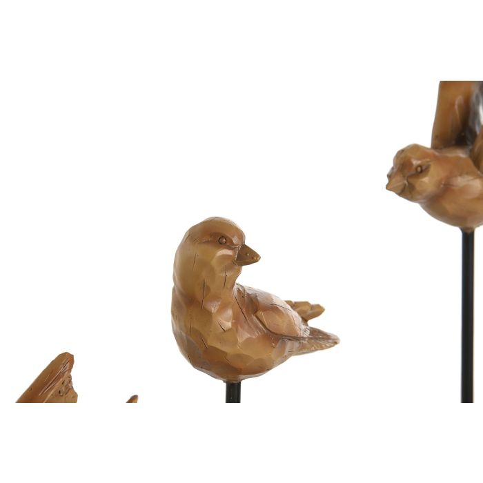 DKD Home Decor Decoración de Resina Marrón y Negro Estilo Shabby Chic (2 Unidades) 6 x 24 x 32 cm 1