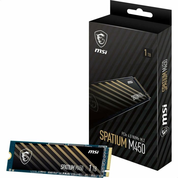 MSI MSI1693465238588 SPATIUM M450 SSD Interno 1TB PCIe 4.0 NVMe M.2 3