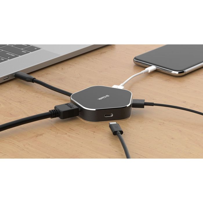 D-Link Hub M420 - 2 Puertos USB 3.0, HDMI 4K, USB-C Thunderbolt 3, Compatible con Mac/Windows/Linux 2