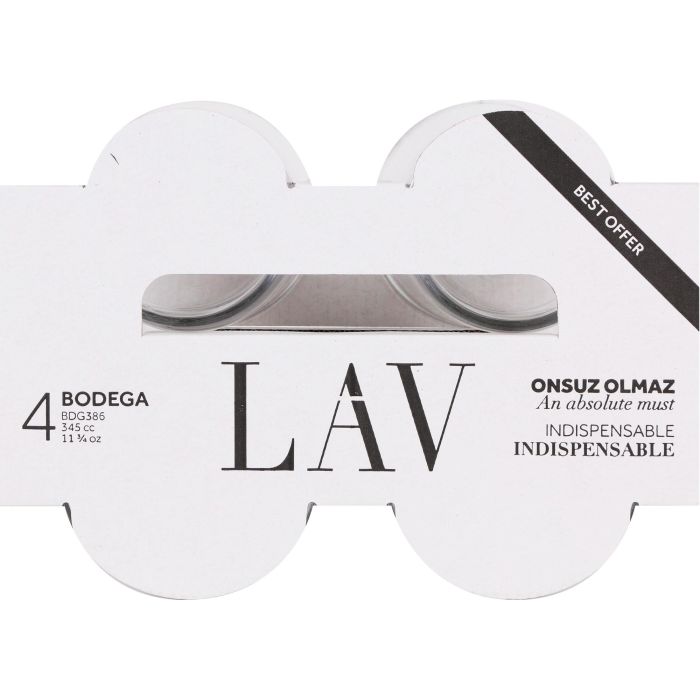 Set de 4 vasos pinta 340 cc Best - Lav (12 Cajas) 1 Set de 4 vasos pinta 340 cc Best - Lav (12 Cajas) 1