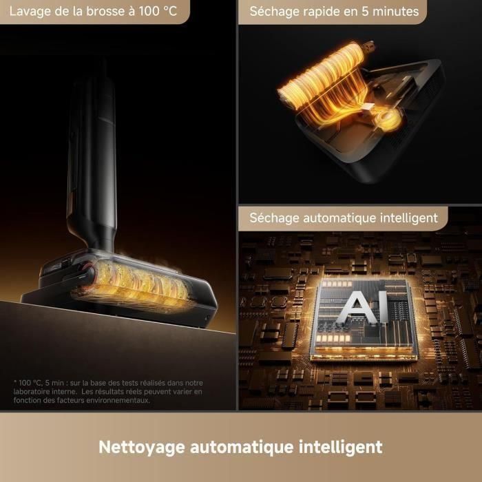 Mova MOV6977728946269 M50 ULTRA Aspiradora Escoba y Suelos 22.000 Pa, Brazo Robótico, Mango Plegable, Lavado Cepillo 100°C 3