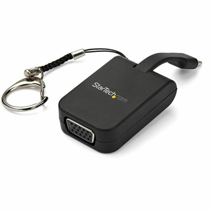 Adaptador USB C a VGA Startech CDP2VGAFC Negro