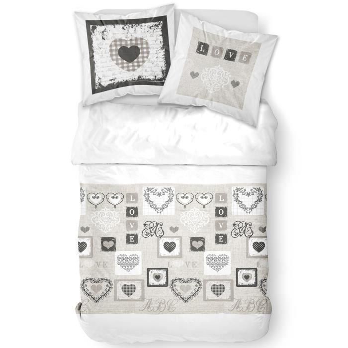 Today Juego de Cama 240x260 cm Matrimonio 100% Algodón 57 Hilos con 2 Fundas Almohada 65x65 cm - Eden White Print Today Juego de Cama 240x260 cm Matrimonio 100% Algodón 57 Hilos con 2 Fundas Almohada 65x65 cm - Eden White Print