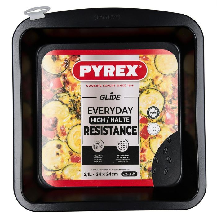 Fuente Cuadrada Horno Acero Glide Pyrex® 24 cm 1