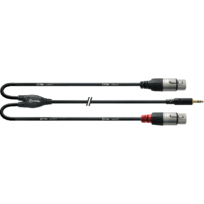 Cable Y Minijack Estéreolargo/2 Xlr Hembra 3 M Cable Y Minijack Estéreolargo/2 Xlr Hembra 3 M