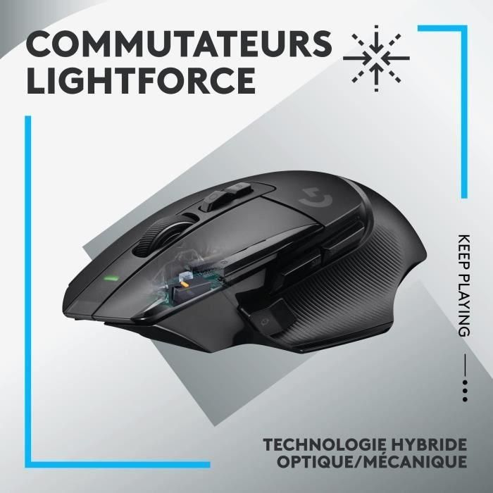 Logitech G502 X Ratón Gaming Inalámbrico LIGHTSPEED, Sensor HERO 25600 DPI, 8 Botones Programables, Negro 3 Logitech G502 X Ratón Gaming Inalámbrico LIGHTSPEED, Sensor HERO 25600 DPI, 8 Botones Programables, Negro 3