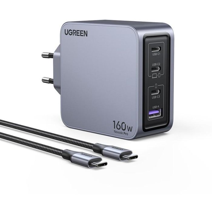 UGREEN Nexode Pro 160W GaN Charger with USB-C Cable 1 UGREEN Nexode Pro 160W GaN Charger with USB-C Cable 1