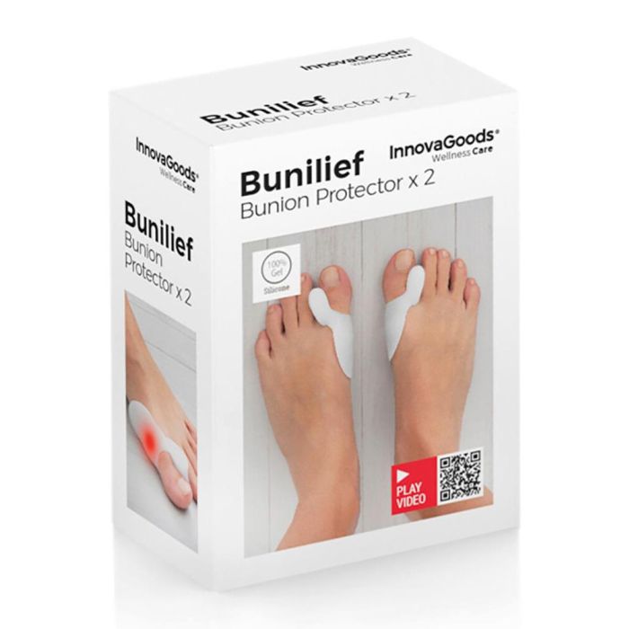 Corrector Protector de Silicona para Juanetes Bunilief InnovaGoods 2 Unidades 12 Corrector Protector de Silicona para Juanetes Bunilief InnovaGoods 2 Unidades 12