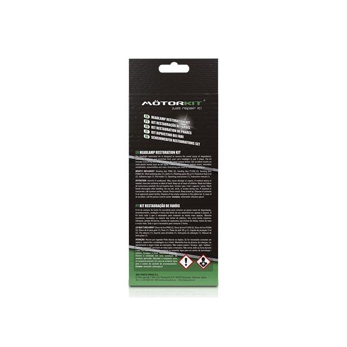 Motorkit Cs6 MOT1000 Kit Restaurador de Faros Coche. Elimina Amarilleamiento, Oxidación y Arañazos. Fácil 3 Pasos, Sin Herramientas. 2 Motorkit Cs6 MOT1000 Kit Restaurador de Faros Coche. Elimina Amarilleamiento, Oxidación y Arañazos. Fácil 3 Pasos, Sin Herramientas. 2