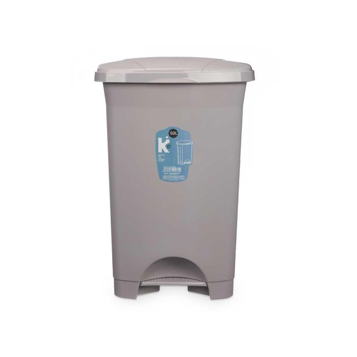 Papelera Pedal Plastico 50L Gris Arte Regal 43X64CM (3 Unidades) 2 Papelera Pedal Plastico 50L Gris Arte Regal 43X64CM (3 Unidades) 2