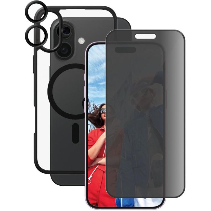 PanzerGlass Flagship 3-in-1 Protector de Pantalla Privacidad para iPhone 16 Plus