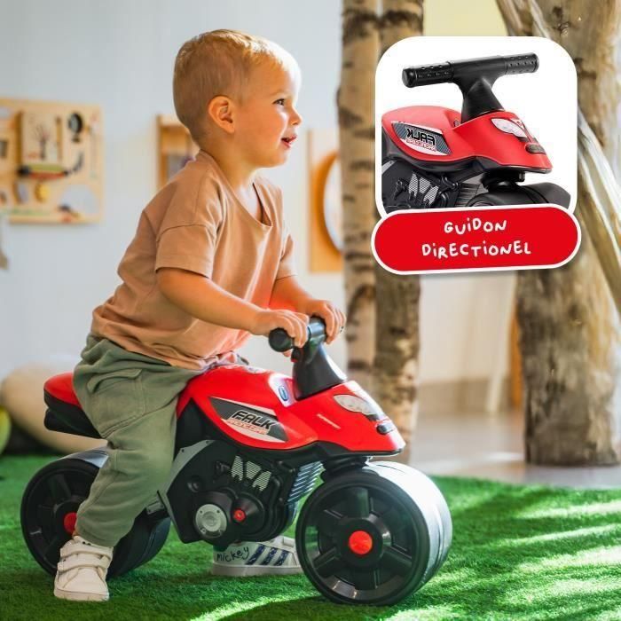 FALK Baby Moto X Racer Correpasillos para Niños +12 Meses, Bicicleta de Equilibrio con Ruedas Grandes y Manillar Direccional, Rojo 2