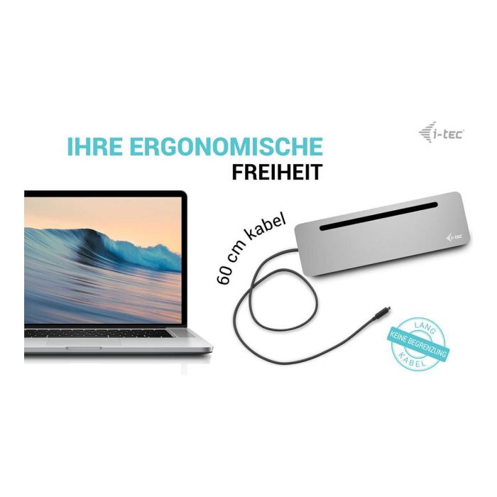 Hub USB-C i-Tec C31FLAT2PDPRO Plateado 6