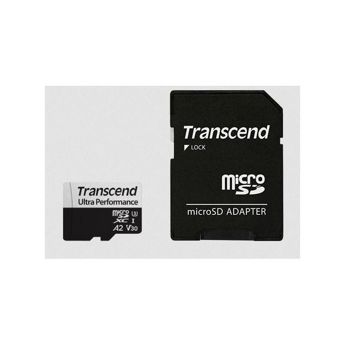 Transcend USD340S Tarjeta MicroSDXC de 64GB Clase 10 UHS-I Velocidad de Lectura 160MB/s con Adaptador SD