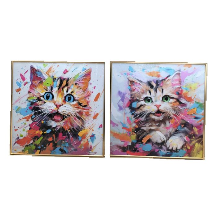 Cuadro Moderno DKD Home Decor Multicolor 3.5 x 80 x 80 cm (2 Unidades) Cuadro Moderno DKD Home Decor Multicolor 3.5 x 80 x 80 cm (2 Unidades)