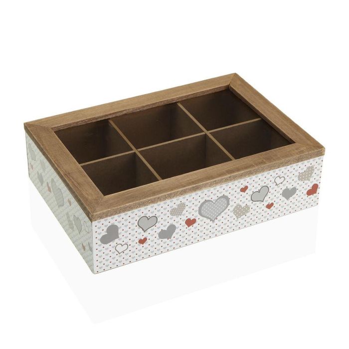 Caja para Infusiones Versa Madera 17 x 7 x 24 cm