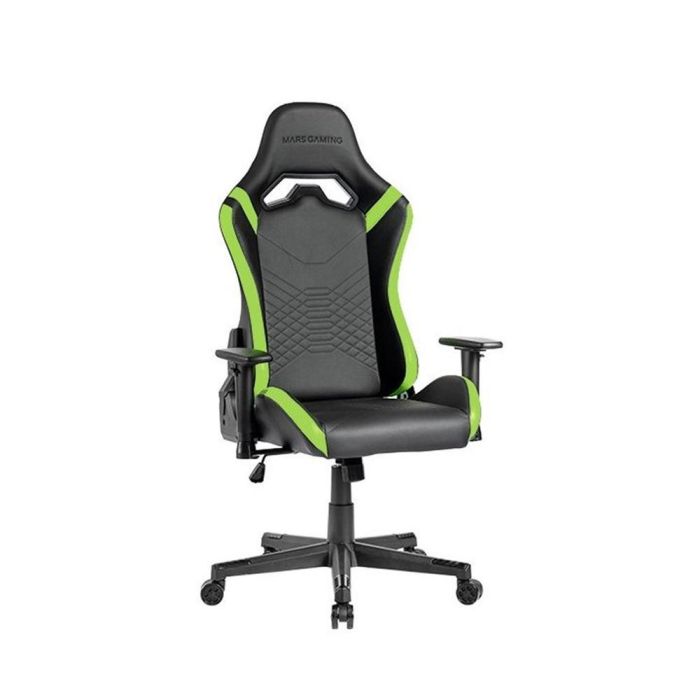 Mars Gaming MGC-PRO Silla Gaming Ergonómica Negra/Verde, Ajuste Altura, Reposabrazos 2D, Reclinable 135°, Soporta 150 kg 1 Mars Gaming MGC-PRO Silla Gaming Ergonómica Negra/Verde, Ajuste Altura, Reposabrazos 2D, Reclinable 135°, Soporta 150 kg 1