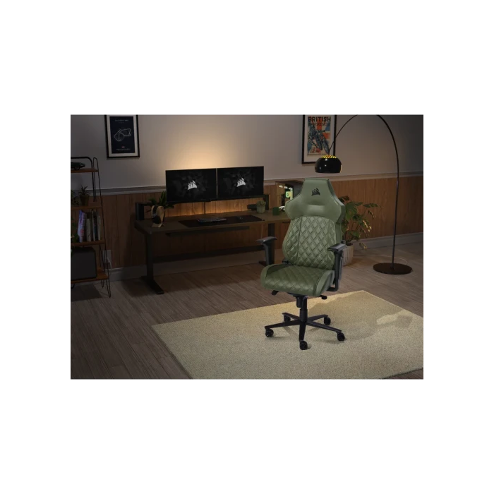 Corsair Silla Gaming TC500 LUXE Asiento Acolchado Verde CF-9010068-WW 120kg 180cm Respaldo Ajustable 160 Grados Marco Acero 6