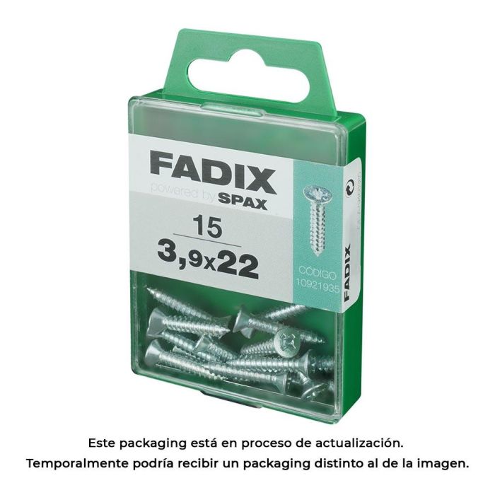 Fadix Tornillo Rosca Chapa CP Cinc 3,9x22mm Caja 15 Unidades