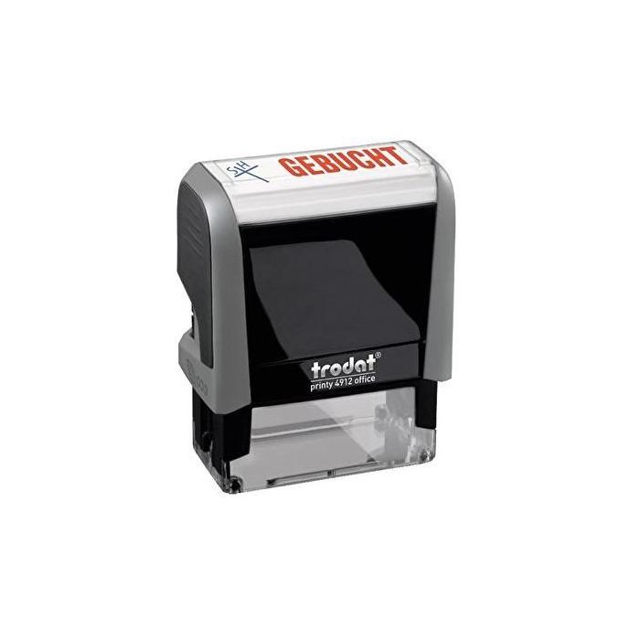 WEDO Sello de Oficina Printy 4912 Modelo 4.0 con Texto "Gebucht"