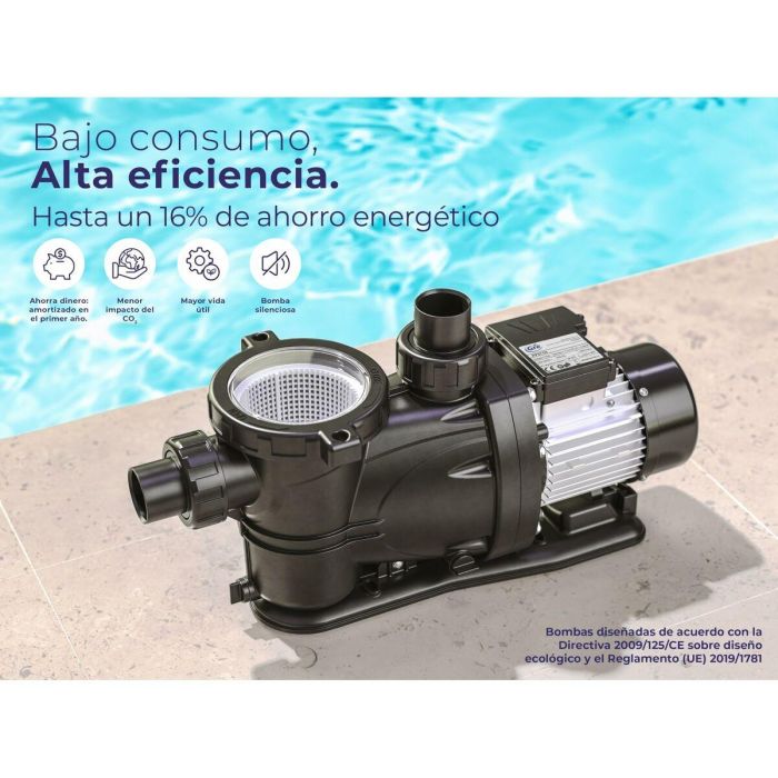 GRE PP152 Bomba centrífuga autocebante 1,5 HP con prefiltro transparente 2