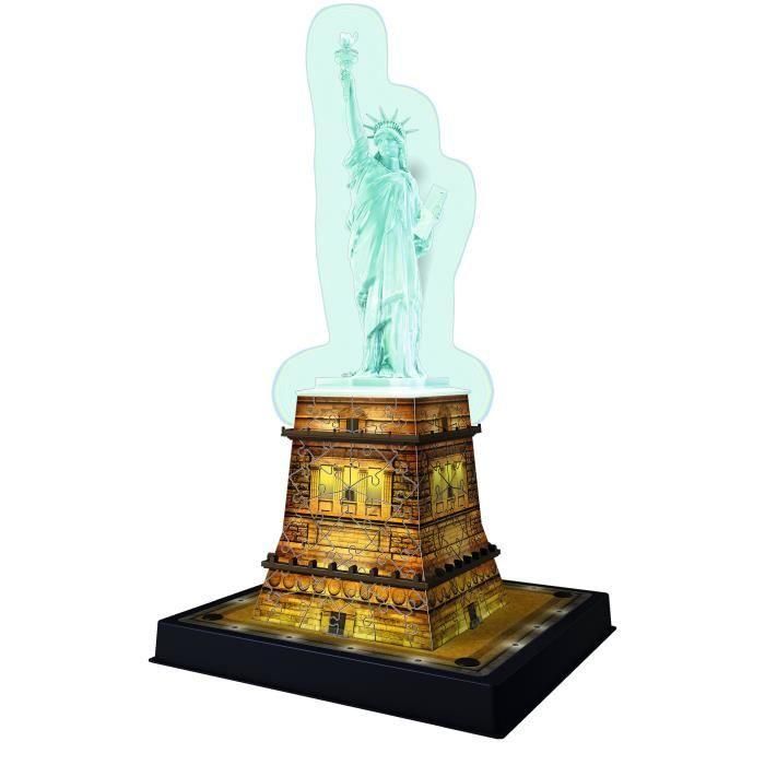 RAVENSBURGER Puzzle 3D Estatua de la Libertad Edición Nocturna 108 piezas 2 RAVENSBURGER Puzzle 3D Estatua de la Libertad Edición Nocturna 108 piezas 2