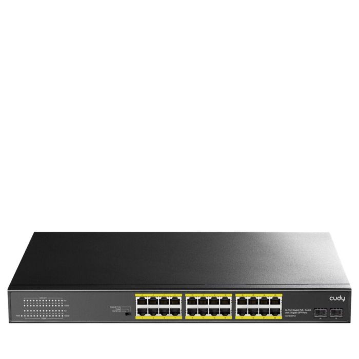 Cudy GS1028PS2 Switch de Red Gigabit Ethernet con PoE+ 24 Puertos RJ-45, 2 SFP, 56Gbps, Montaje Rack, Negro Cudy GS1028PS2 Switch de Red Gigabit Ethernet con PoE+ 24 Puertos RJ-45, 2 SFP, 56Gbps, Montaje Rack, Negro