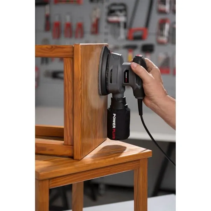 Powerplus Lijadora Delta 140 W POWE40020 con Sistema de Extracción de Polvo y Mango Flexible