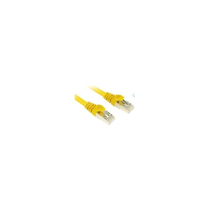 Sharkoon 4044951014781 Cable RJ45 a RJ45 CAT.6 S/FTP (S-STP) Macho/Macho 2m Amarillo para Conexión de Red Gigabit Ethernet