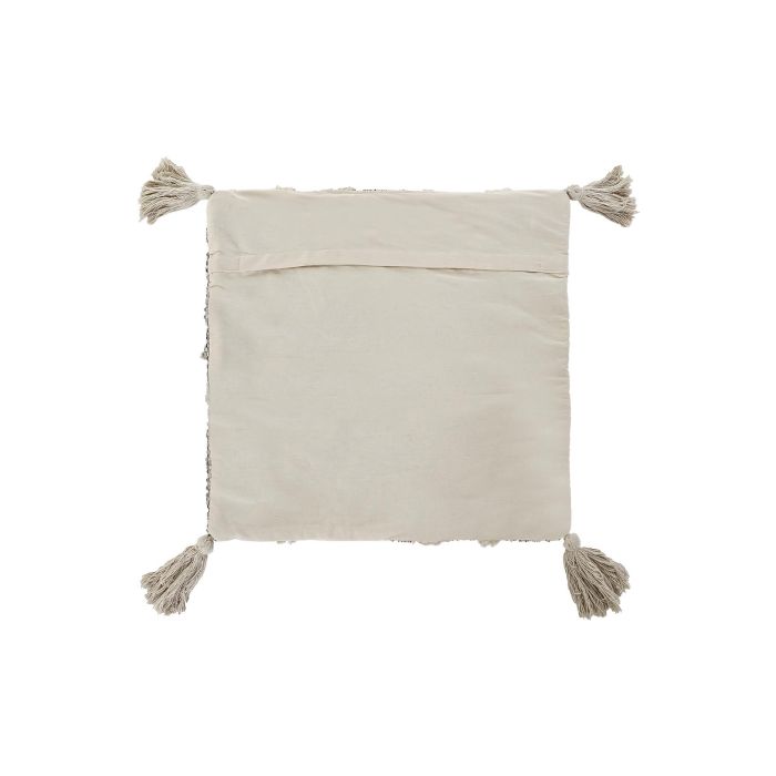 DKD Home Decor Funda Cojín Moderno Gris Beige 60 x 60 cm Algodón Poliéster 4 Unidades 2