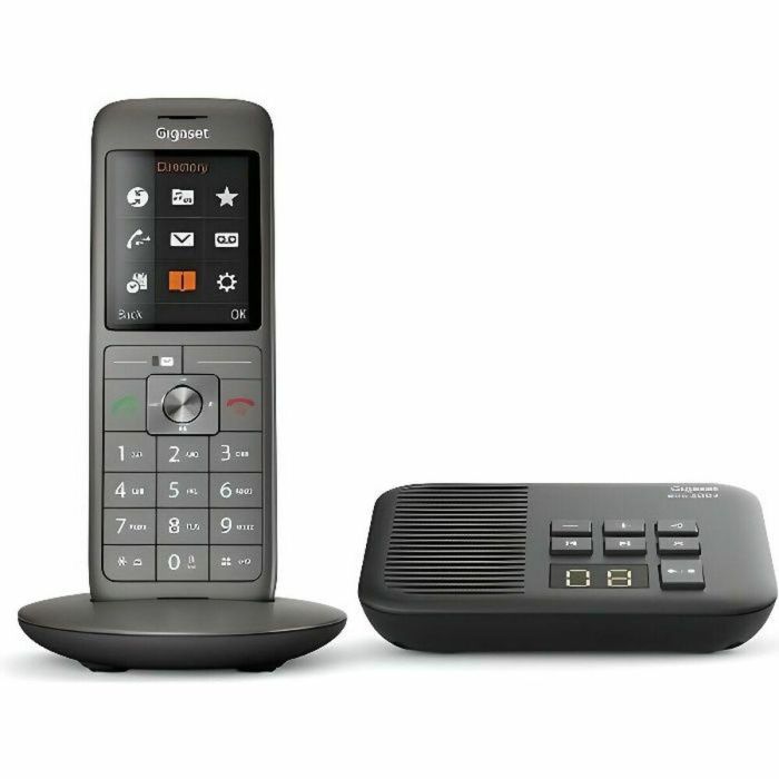 Gigaset CL 660 A Teléfono Fijo Inalámbrico con Contestador Automático, Pantalla Color 2.4", Directorio 400 Contactos - Antracita, Fabricado en Alemania