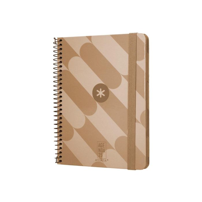 Agenda Espiral Antartik Pattern A6+ 2025 Semana Vista Color Rosa Nude Papel 80 gr 3