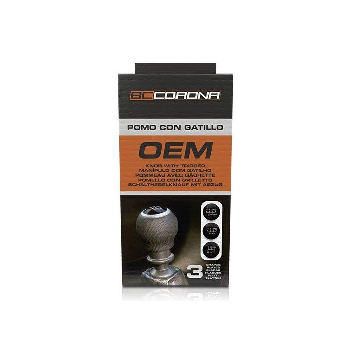 Abc POM30165 Pomo Oem Corto Piel Negra Gatillo 27 mm 4