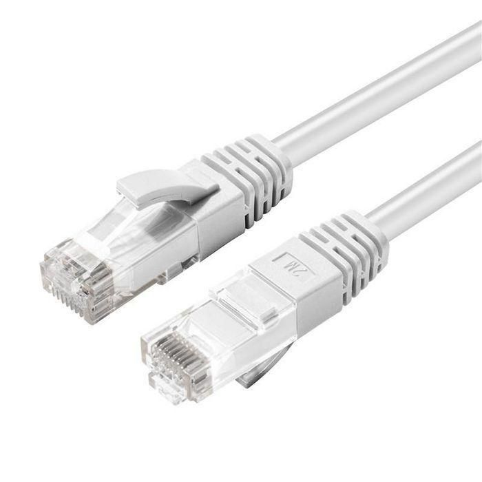 MicroConnect Cable de Red CAT5e U/UTP 1.5m Blanco con Protección de Pestillo, 100MHz, Compatible CAT5 para Redes Domésticas y Oficina