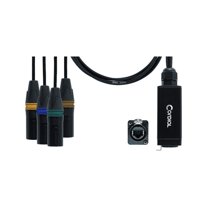 Adaptador Dmx - Rj45 4 Xlr Macho 3 Puntos 70 Cm