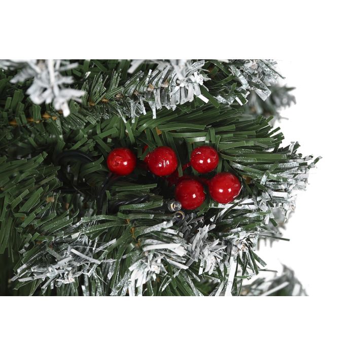 DKD Home Decor Árbol de Navidad Snowy Red Forest Tradicional Verde 70 x 210 x 70 cm 300 LED 2