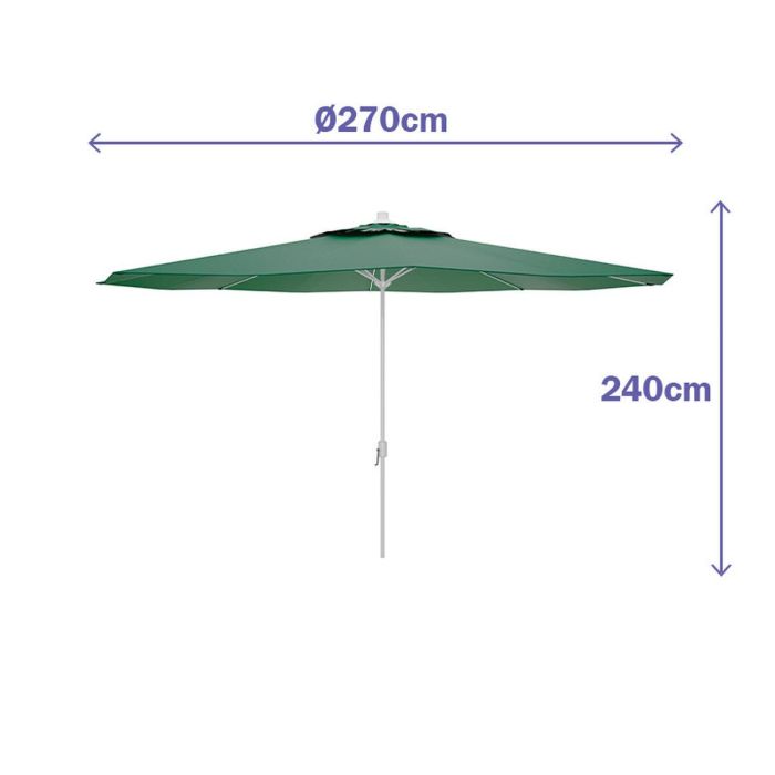 Marbueno Sombrilla Acero 8 Barillas D270 cm Polyester Verde Jardin, Piscina y Terraza 10188 2 Marbueno Sombrilla Acero 8 Barillas D270 cm Polyester Verde Jardin, Piscina y Terraza 10188 2