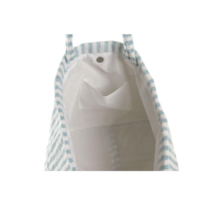 DKD Home Decor Bolso Mediterraneo Azul Amarillo 24 x 35 x 58 cm (4 Unidades)