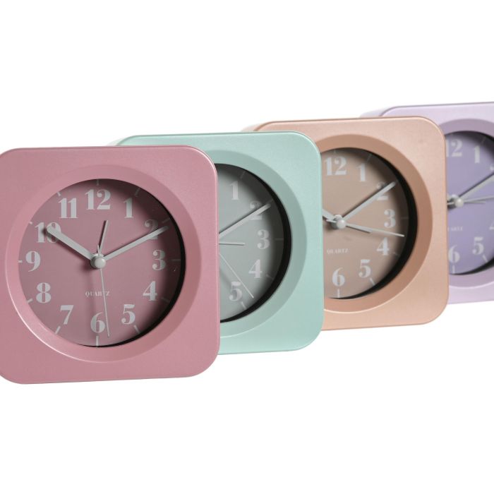 Reloj de Mesa Home ESPRIT Verde Rosa Coral Lila 11 x 4,7 x 11 cm Reloj de Mesa Home ESPRIT Verde Rosa Coral Lila 11 x 4,7 x 11 cm