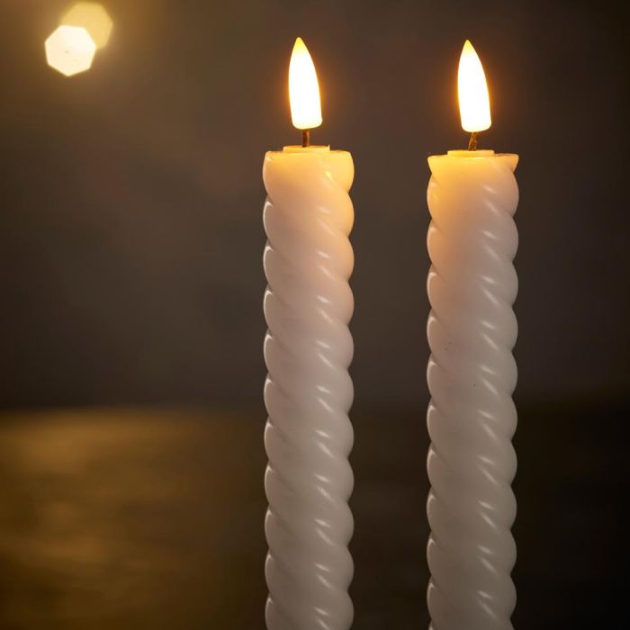 Day Build It Up Juego de 2 Velas LED Helicoidales, Luz Cálida, Altura 25 cm 1
