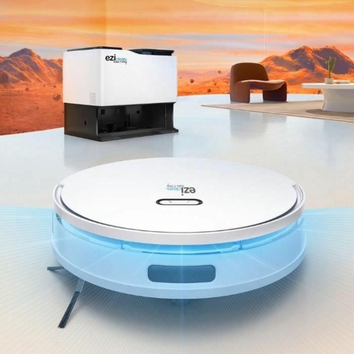 Robot aspirador conectado con base de vaciado - EZICLEAN All In One Z15 Pro - 10.000 Pa - 1,5 L - Blanco 3 Robot aspirador conectado con base de vaciado - EZICLEAN All In One Z15 Pro - 10.000 Pa - 1,5 L - Blanco 3
