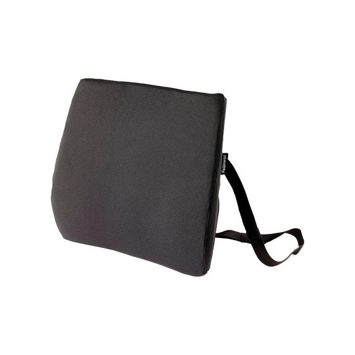 Fellowes Respaldo Lumbar Ergonómico Acolchado Breyta Comfort Negro 330x380x90 mm - Espuma y Funda Recicladas para Postura Correcta