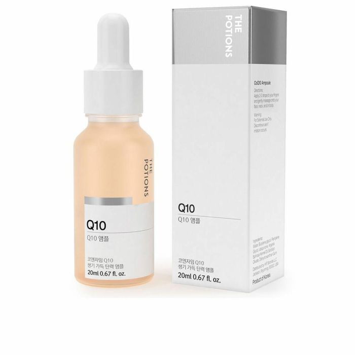 The Potions Q10 Ampoule Tratamiento Facial Hidratante Antioxidante Anti-edad con Coenzima Q10 Mejora Elasticidad y Luminosidad 20 ml