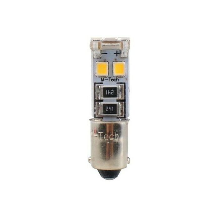 M-Tech MTECLB315W Bombilla LED Canbus BA9s T4W Blanco 12V 1W 8x SMD 2835 Luz de Posición 1 M-Tech MTECLB315W Bombilla LED Canbus BA9s T4W Blanco 12V 1W 8x SMD 2835 Luz de Posición 1