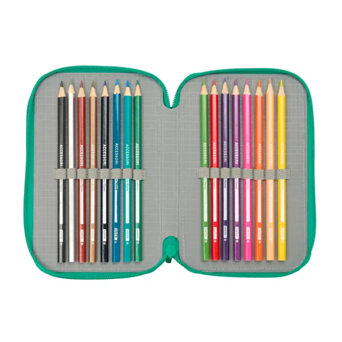 Safta Plumier Triple 37 Pcs Resistente Al Agua Real Betis Balompie 12,5x19,5x5,5 cm 4