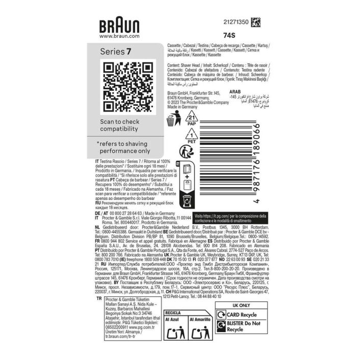 Cabezal de Recambio Braun 7 Cabezal de Recambio Braun 7