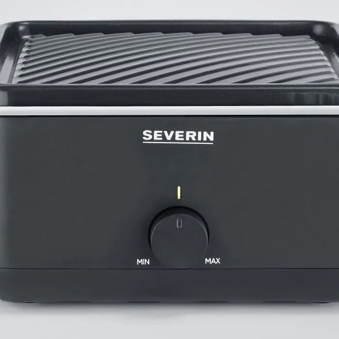 Severin RG2360 Parrilla Raclette para 4 Personas Compacta 24x24 cm Negro con Cacerolas y Espátulas 3