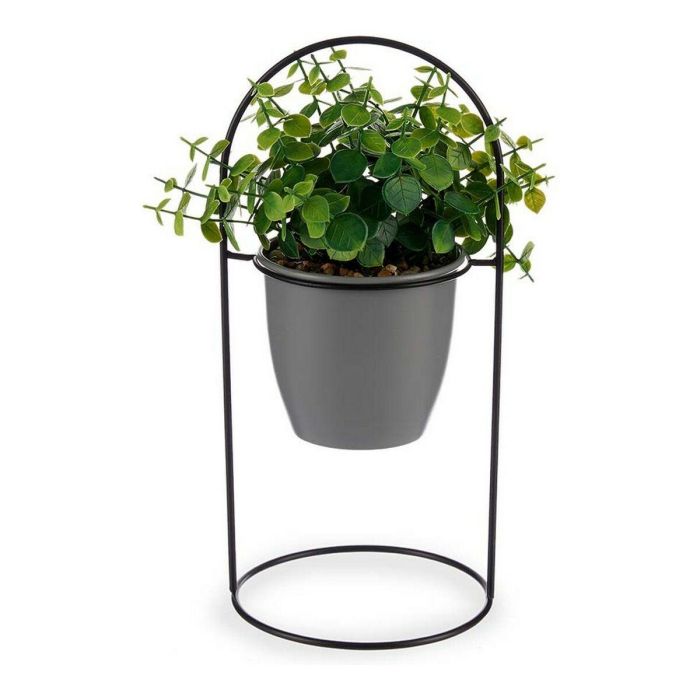Planta Hoja Redonda Base Metal Gris Ibergarden 21X30CM (8 Unidades) Planta Hoja Redonda Base Metal Gris Ibergarden 21X30CM (8 Unidades)