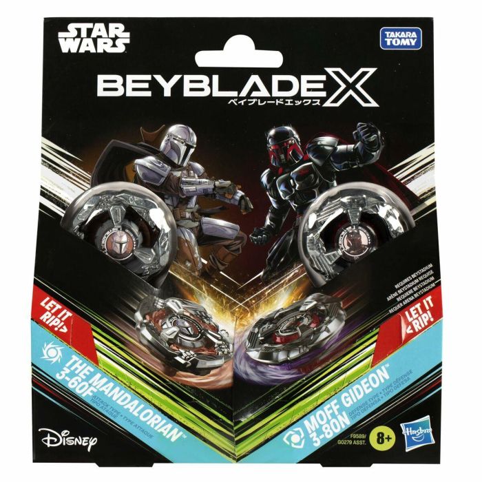 Hasbro Beyblade X The Mandalorian 3-60F vs. Moff Gideon 3-80N HASF9589ES0 Pack Múltiple 6 Hasbro Beyblade X The Mandalorian 3-60F vs. Moff Gideon 3-80N HASF9589ES0 Pack Múltiple 6