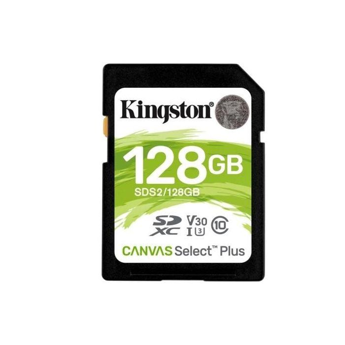 Tarjeta de Memoria Kingston CANVAS Select Plus 128GB SD XC/ Clase 10/ 100MBs Tarjeta de Memoria Kingston CANVAS Select Plus 128GB SD XC/ Clase 10/ 100MBs